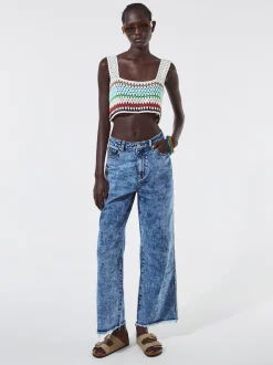 Crochet Cotton Crop Top|Parfois Cheap
