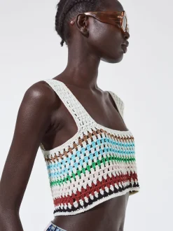 Crochet Cotton Crop Top|Parfois Store