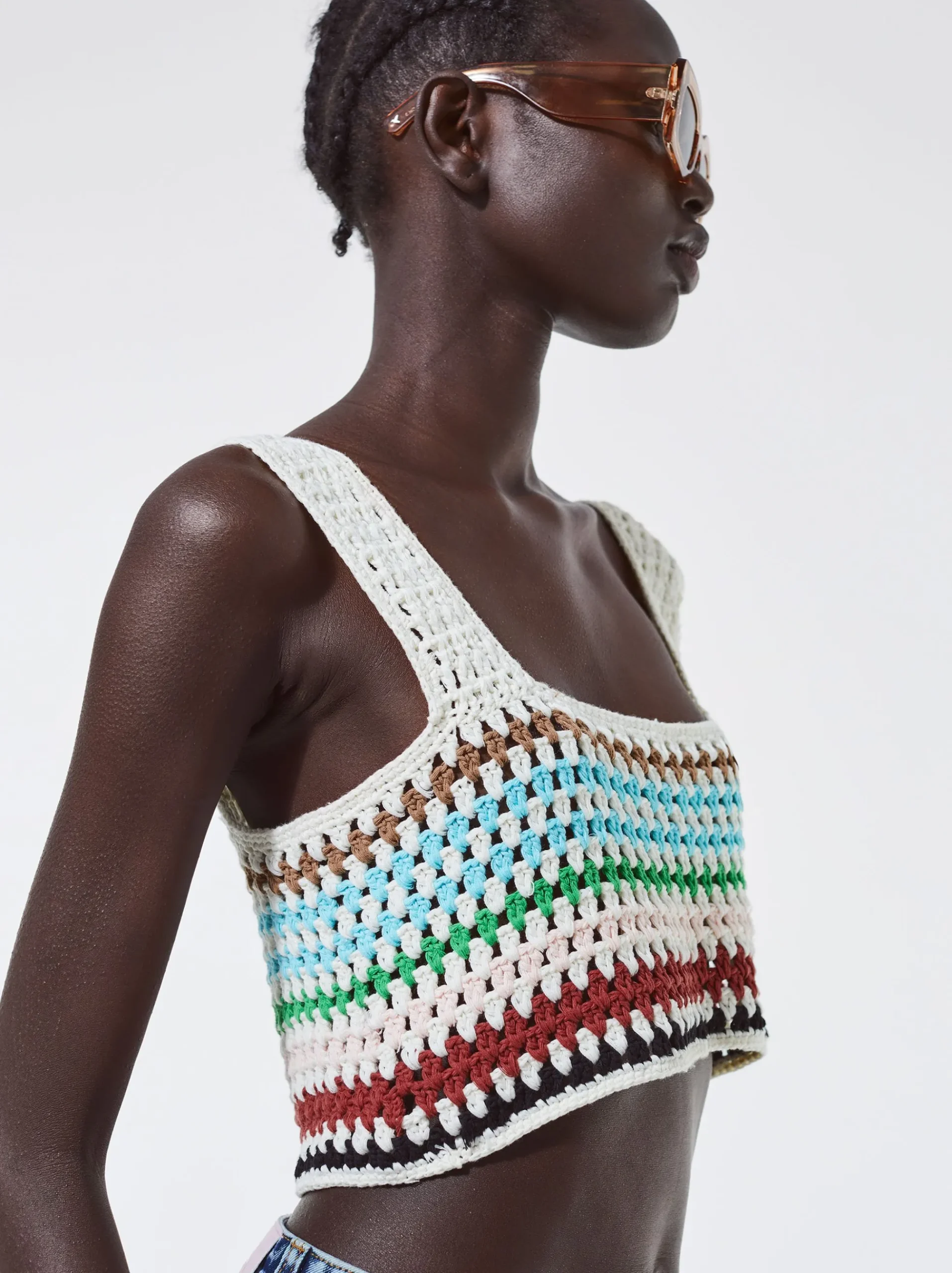 Crochet Cotton Crop Top|Parfois Store