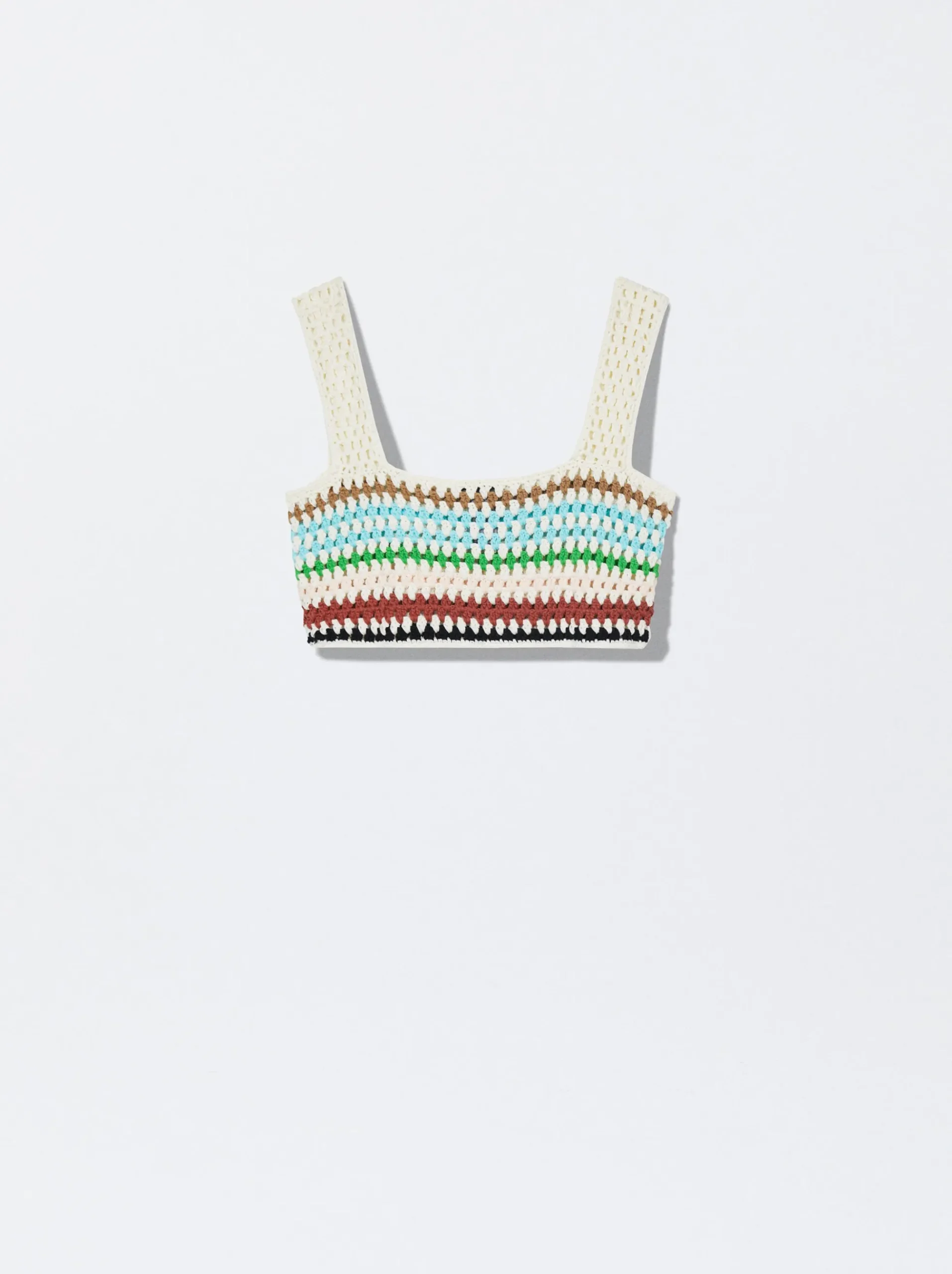Crochet Cotton Crop Top|Parfois Store