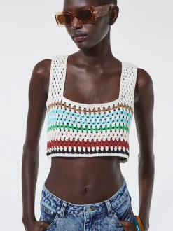 Crochet Cotton Crop Top|Parfois Cheap