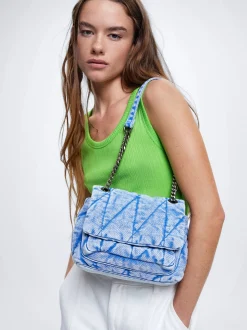 Denim Shoulder Bag|Parfois Clearance