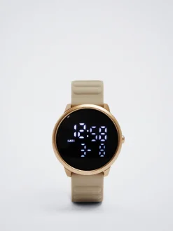 Digital Watch With Silicone Strap|Parfois Sale