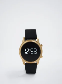Digital Watch With Silicone Strap|Parfois New