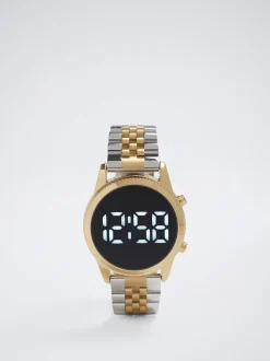 Digital Watch With Steel Wristband|Parfois Hot