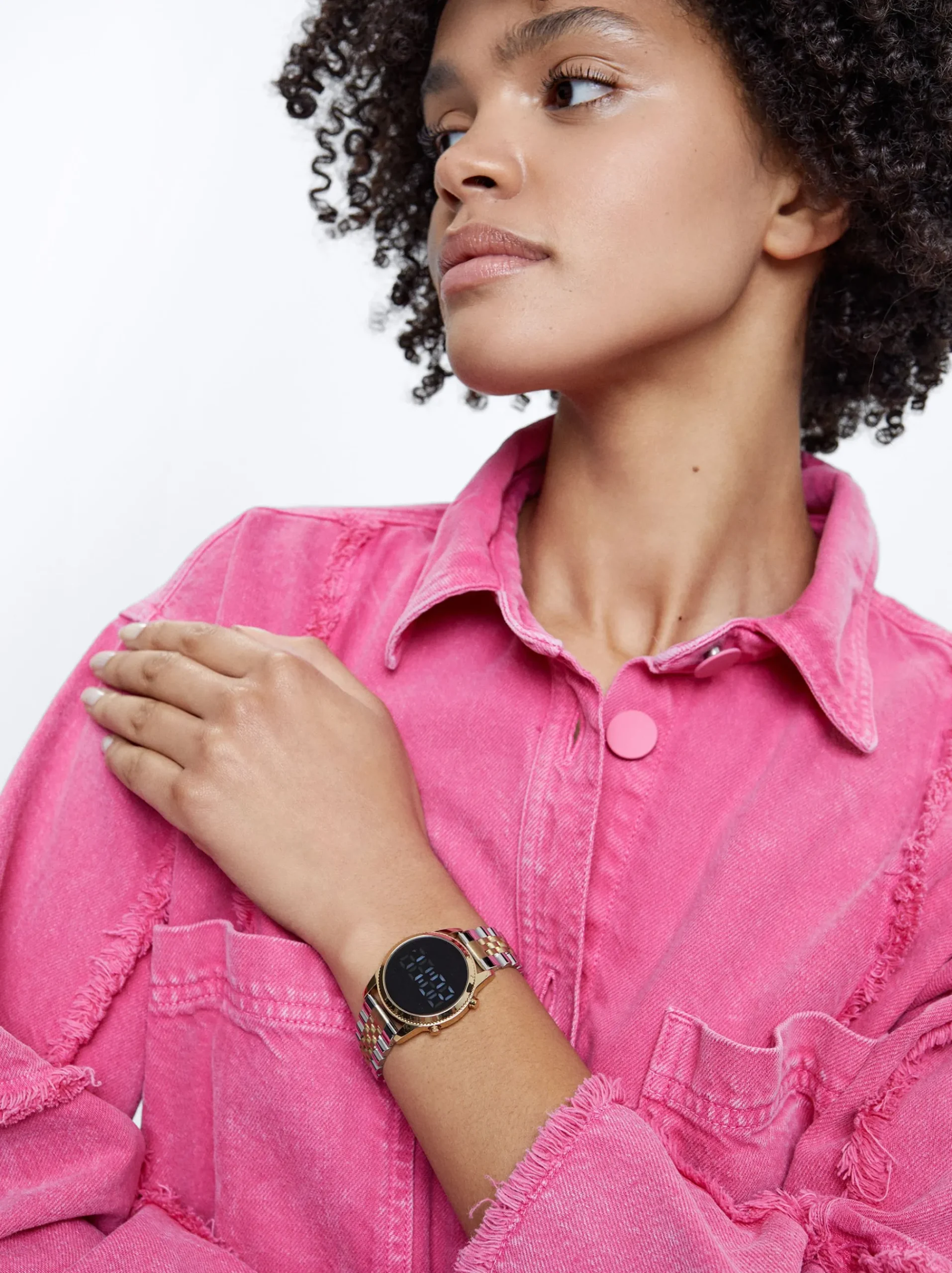 Digital Watch With Steel Wristband|Parfois Hot