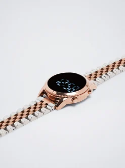 Digital Watch With Steel Wristband|Parfois Best Sale