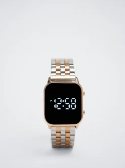 Digital Watch With Steel Wristband|Parfois Best Sale