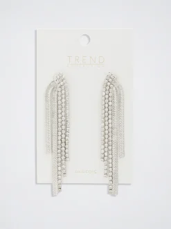 Earrings With Crystals|Parfois Flash Sale