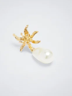 Earrings With Flower And Pearl|Parfois Best Sale