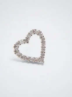 Earrings With Heart And Zirconia|Parfois Flash Sale