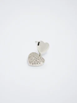 Earrings With Heart And Zirconia|Parfois Online