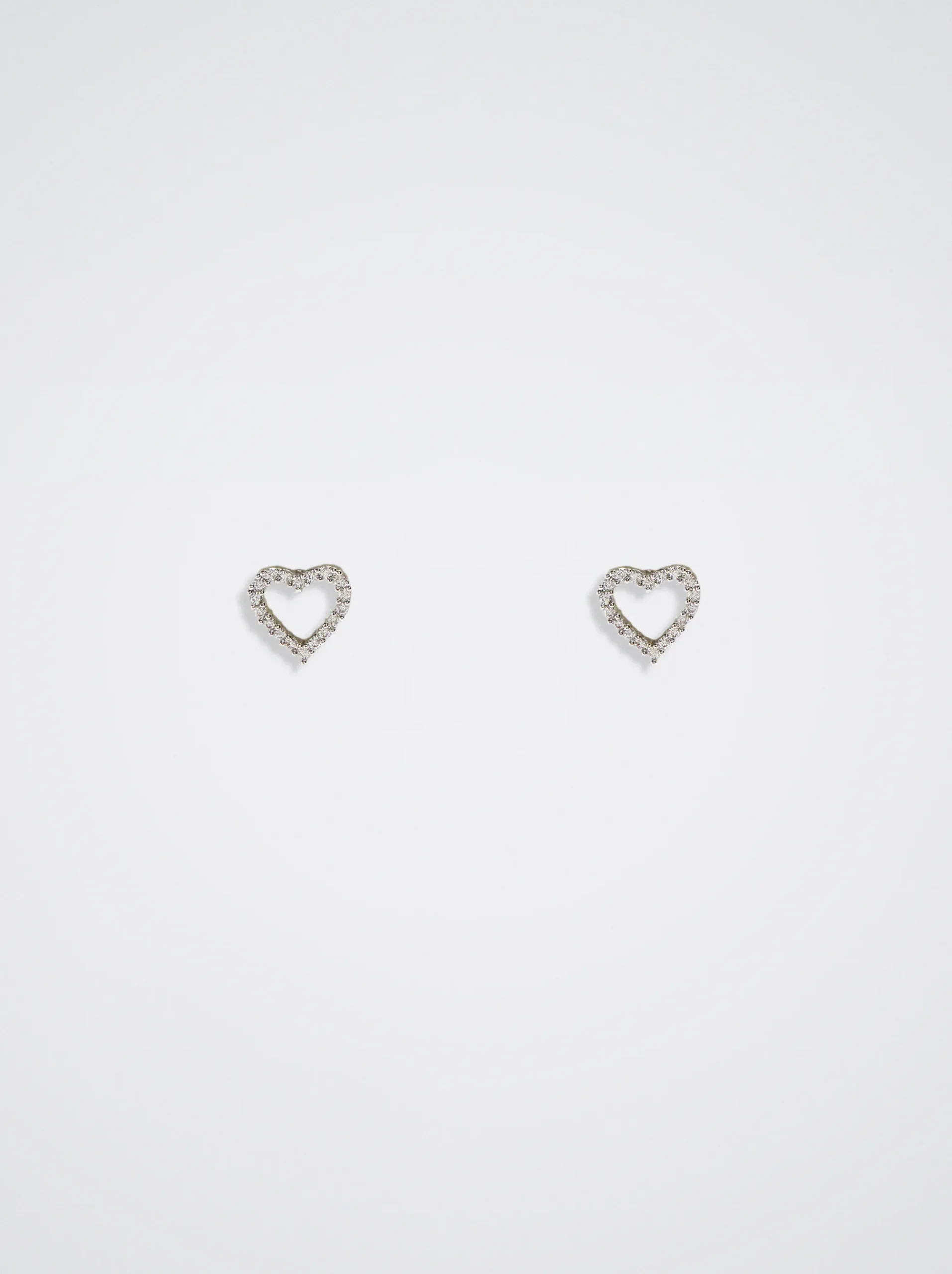 Earrings With Heart And Zirconia|Parfois Cheap