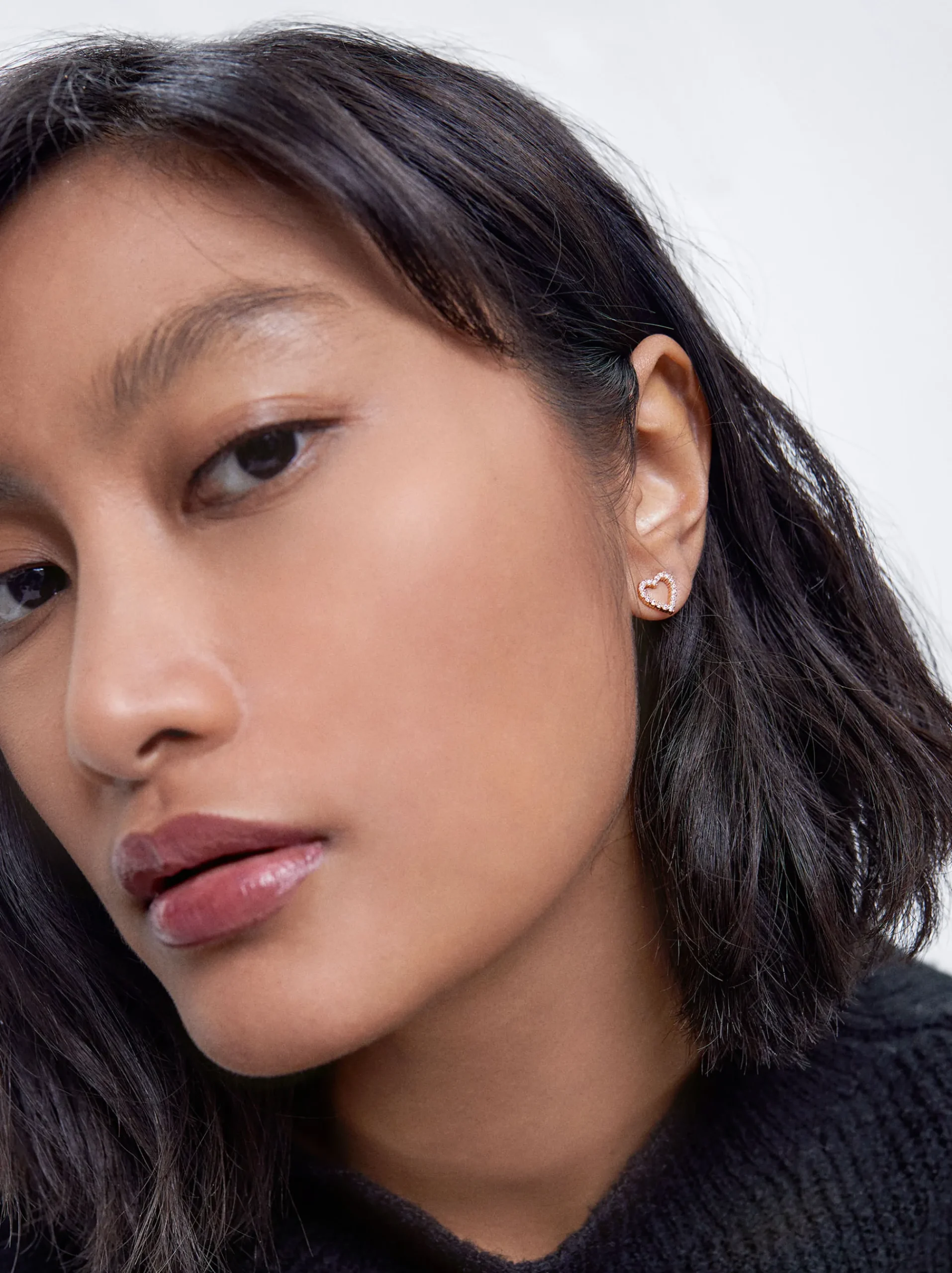 Earrings With Heart And Zirconia|Parfois Store