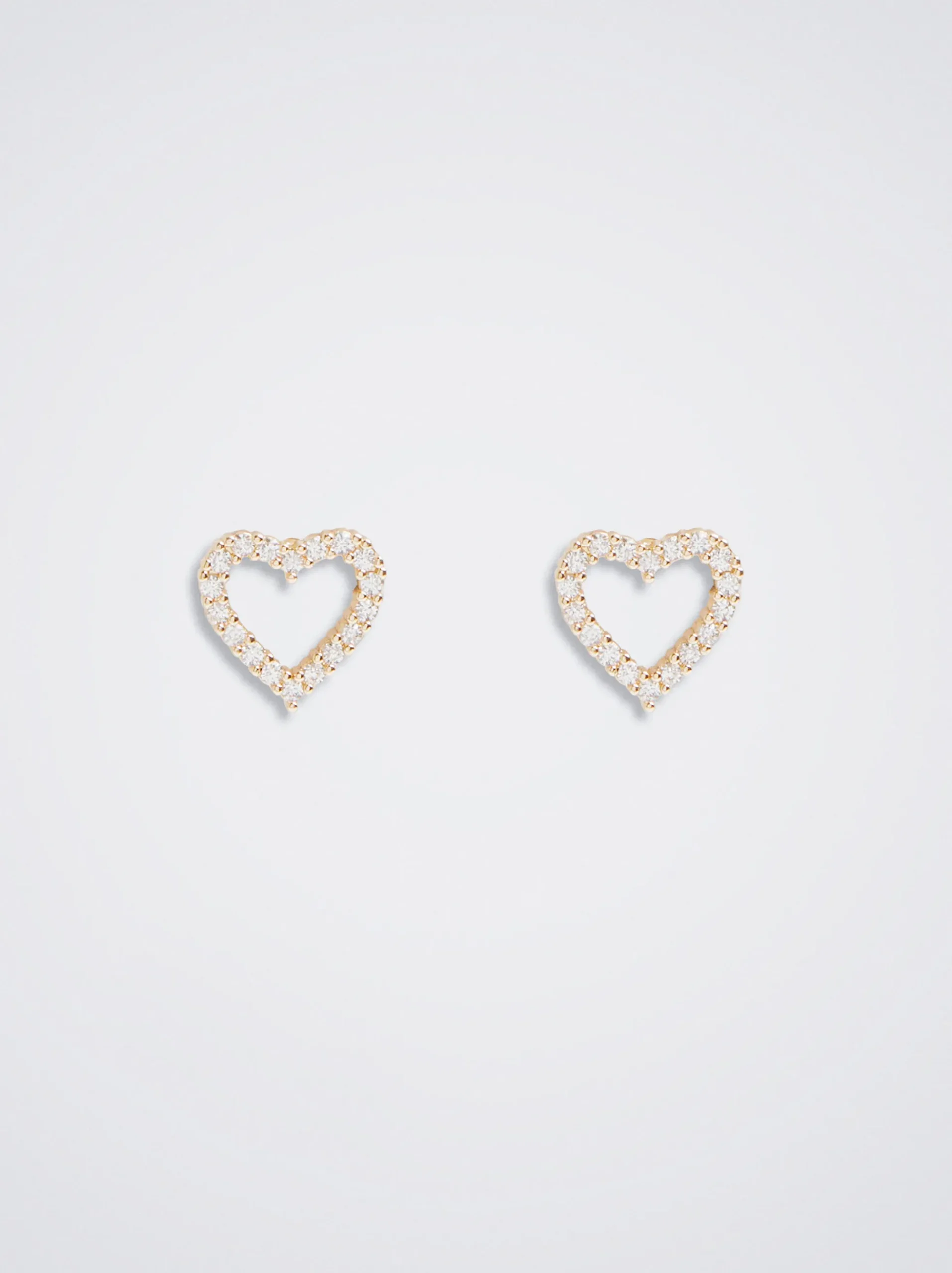 Earrings With Heart And Zirconia|Parfois Store