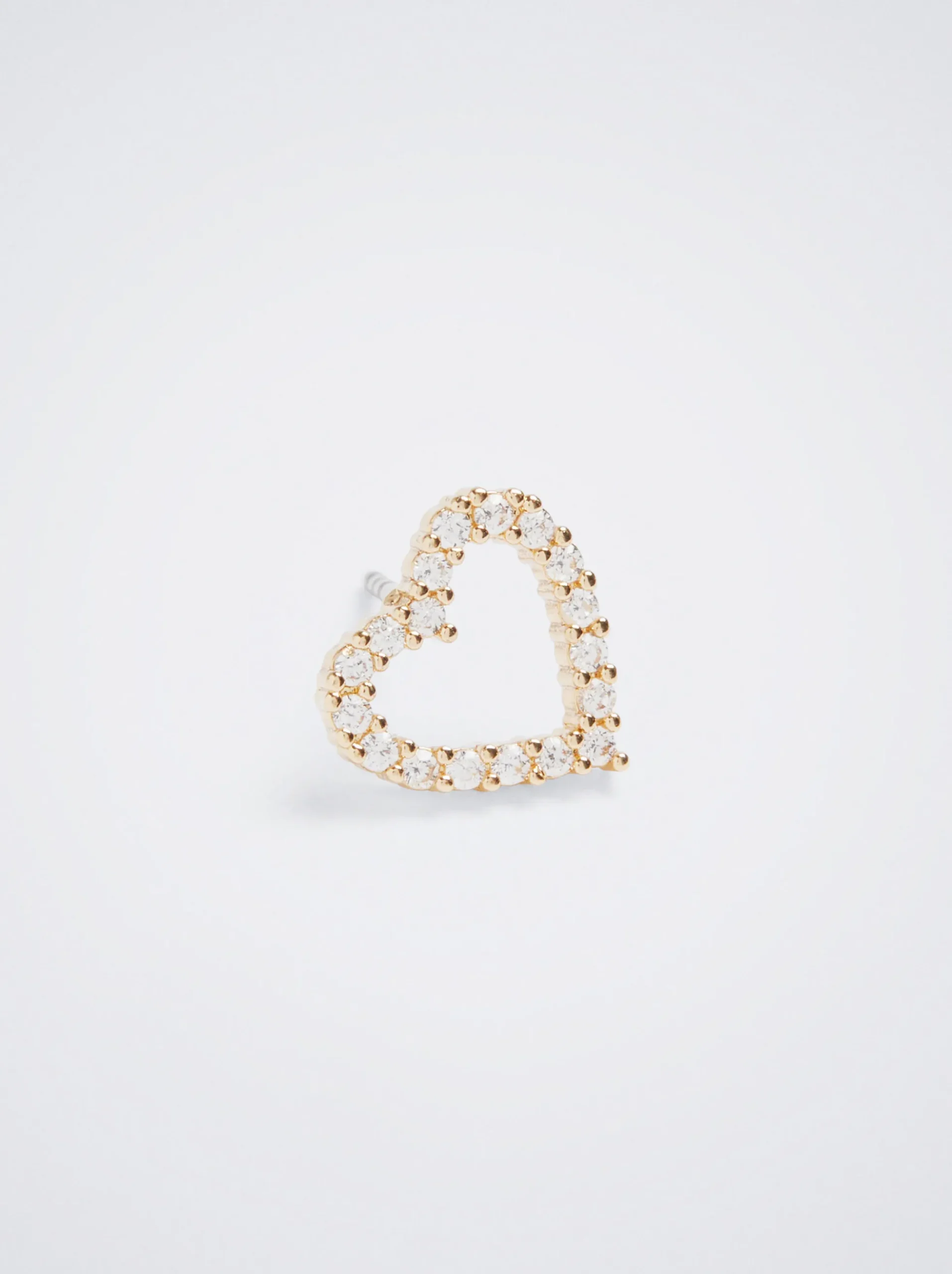 Earrings With Heart And Zirconia|Parfois Store