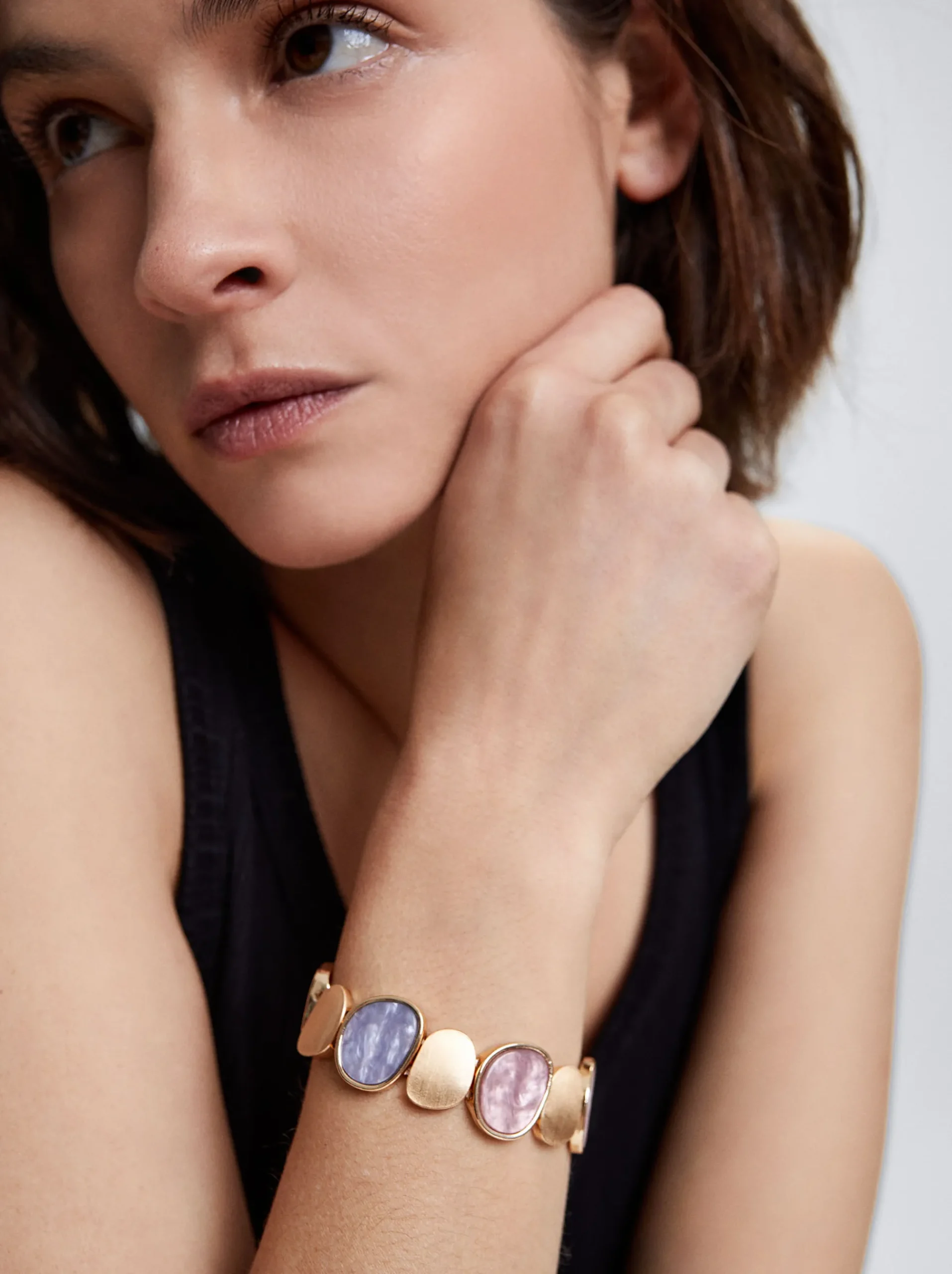 Elastic Bracelet With Resin|Parfois Fashion