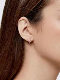 Enamel 925 Silver Hoops|Parfois Fashion