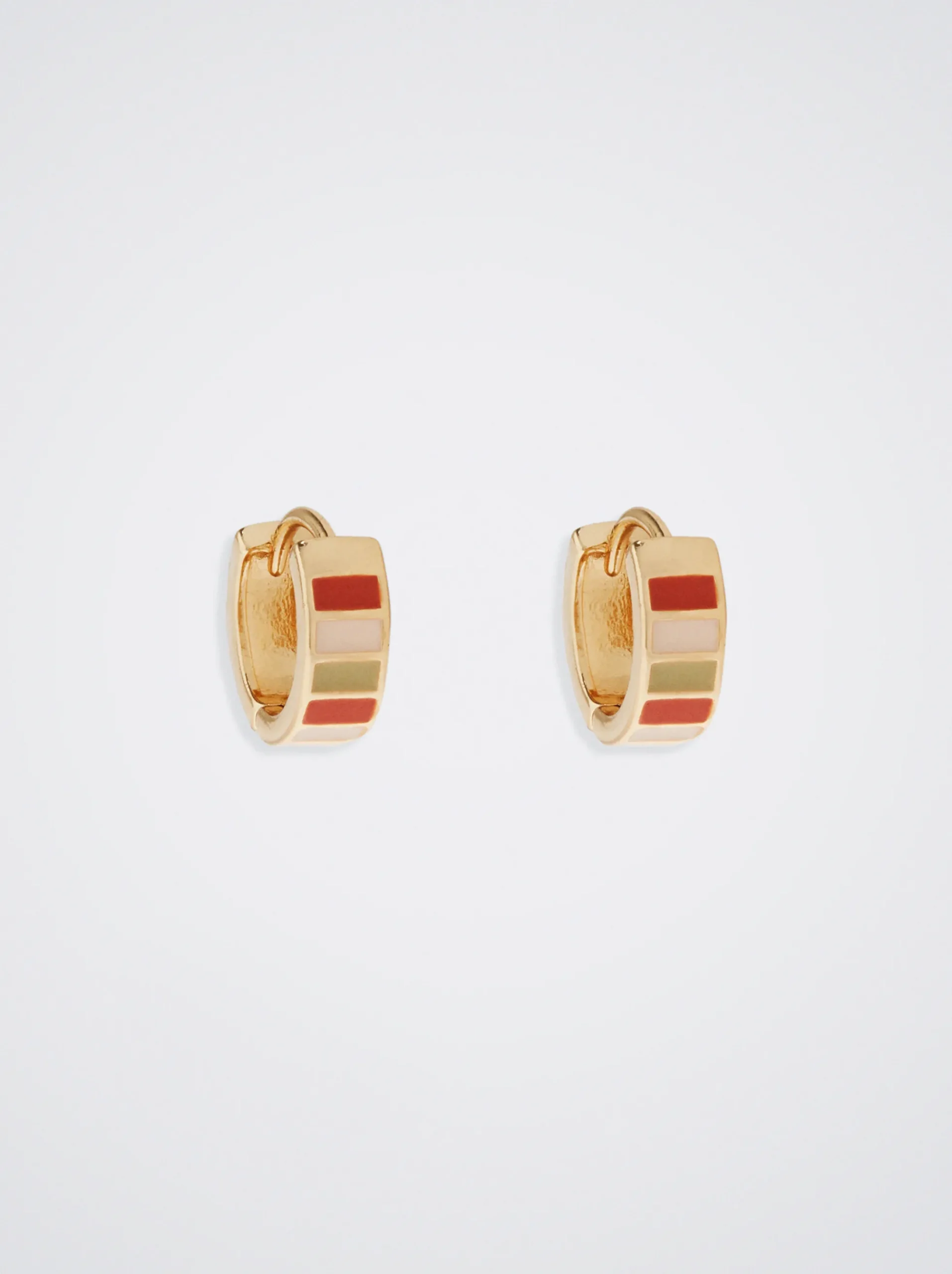 Enamel Hoop Earrings|Parfois New