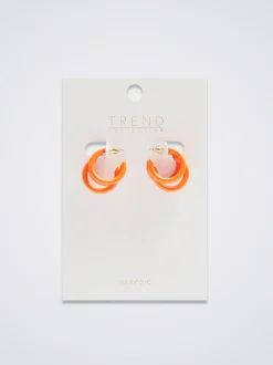 Enamel Hoop Earrings|Parfois Shop
