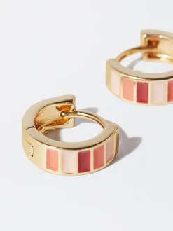 Enamel Hoop Earrings|Parfois Best Sale