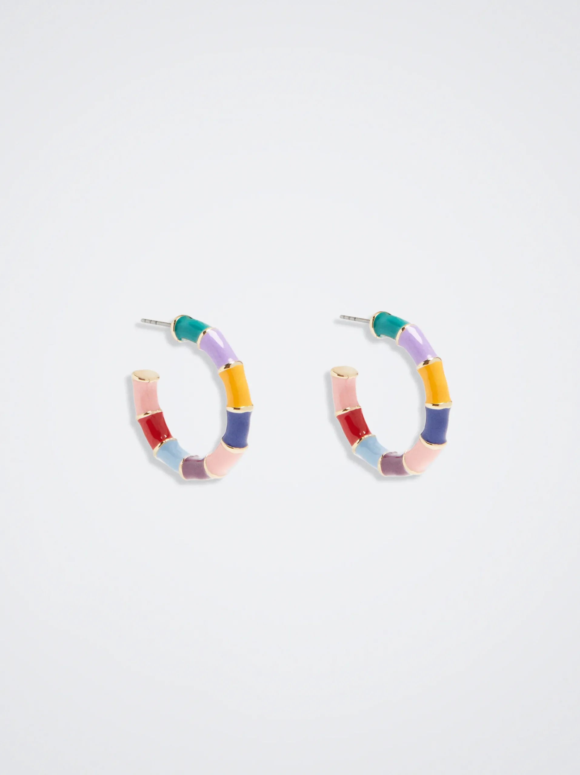 Enamel Hoop Earrings|Parfois Hot