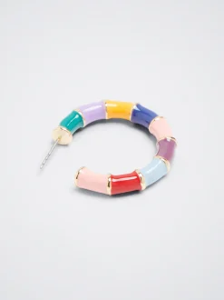 Enamel Hoop Earrings|Parfois Hot