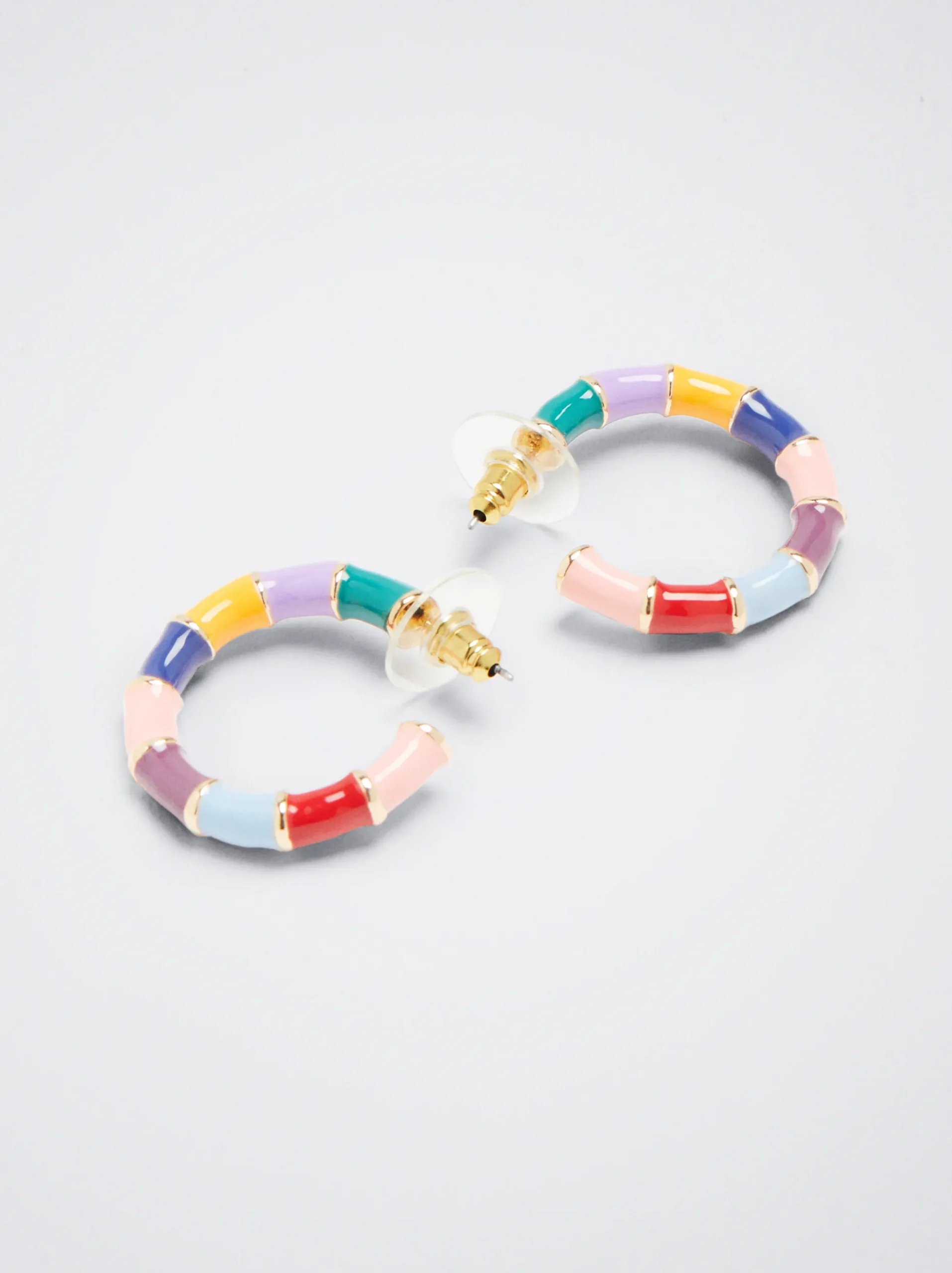 Enamel Hoop Earrings|Parfois Hot