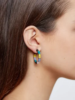 Enamel Hoop Earrings|Parfois Best