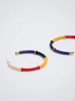 Enamel Hoop Earrings|Parfois Fashion