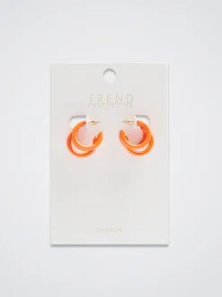 Enamel Hoop Earrings|Parfois Sale