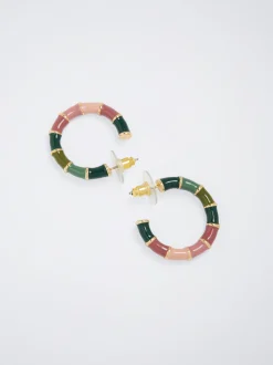 Enamel Hoop Earrings|Parfois Sale