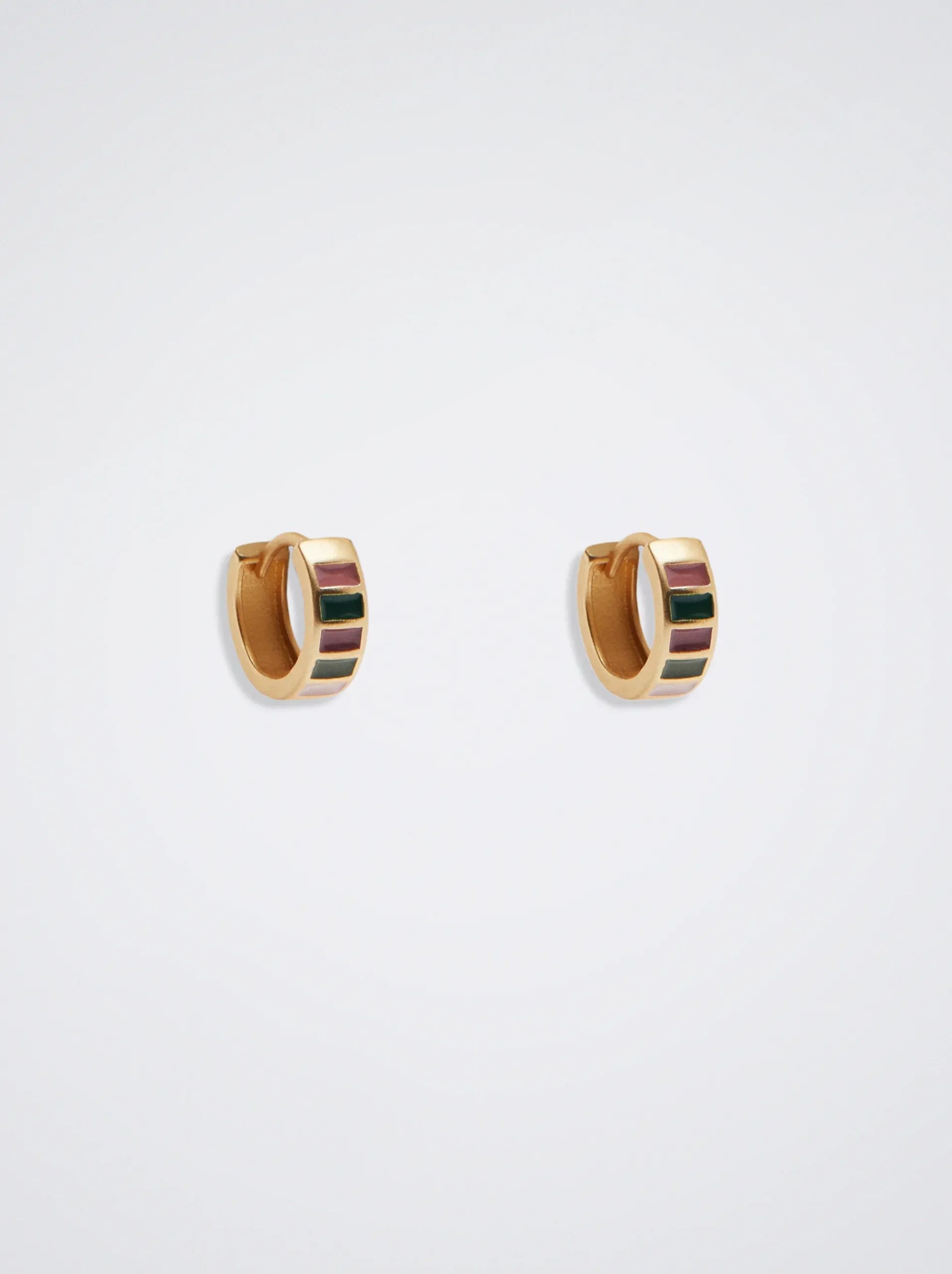 Enamel Hoop Earrings|Parfois Flash Sale