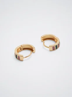 Enamel Hoop Earrings|Parfois Flash Sale