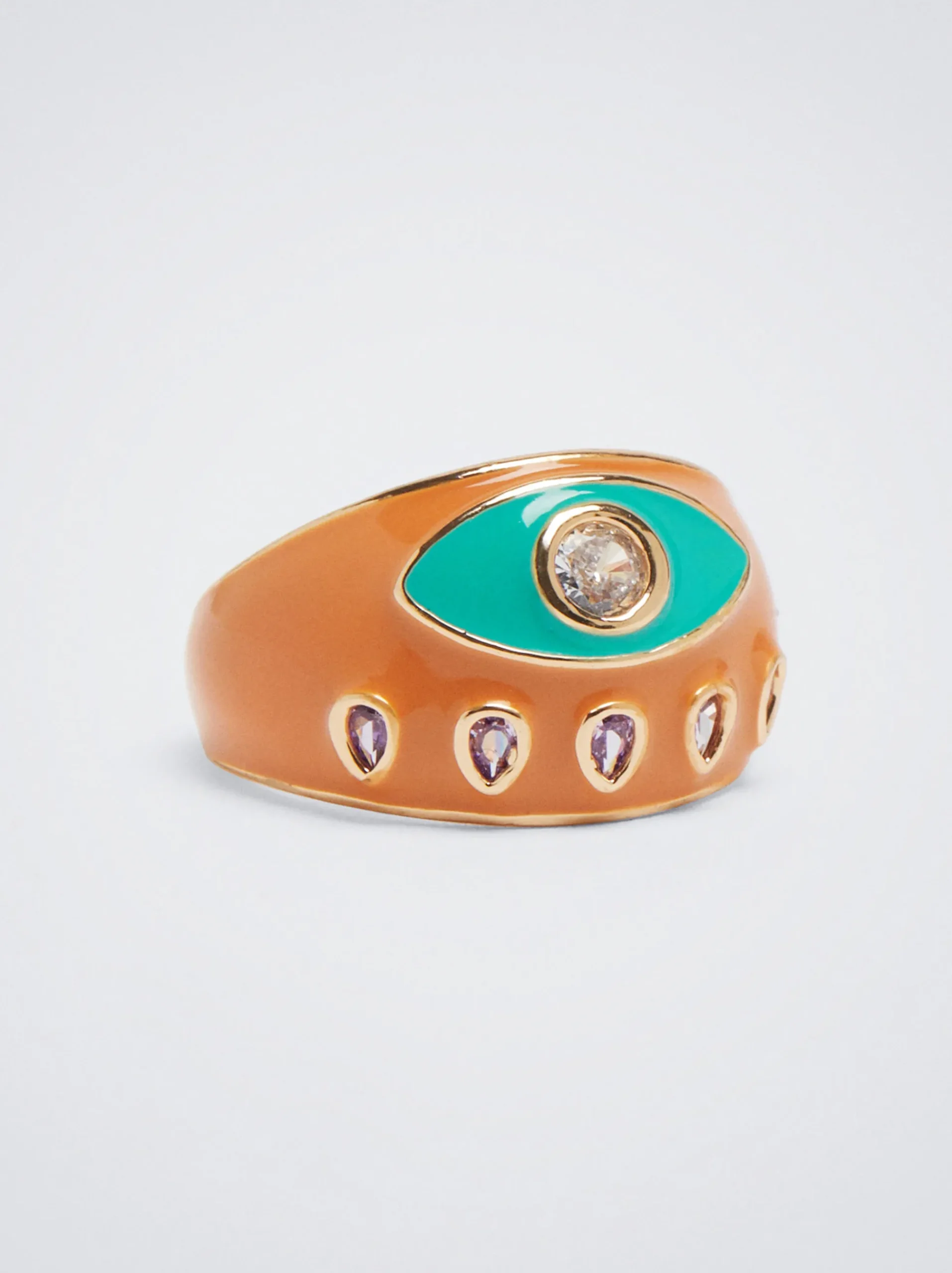 Enamel Ring With Zirconia|Parfois Best Sale