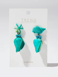 Enamel Shell Earrings|Parfois Clearance