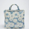Floral Print Denim Tote Bag|Parfois Shop