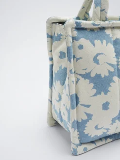 Floral Print Denim Tote Bag|Parfois Shop