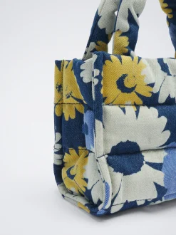 Floral Print Denim Tote Bag|Parfois Hot
