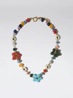 Flower And Ceramic Necklace|Parfois Discount