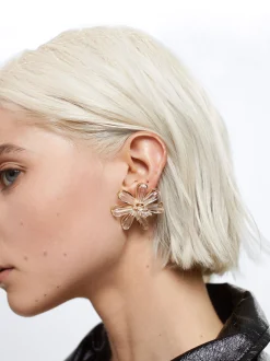 Flower Earrings With Beads|Parfois Best Sale