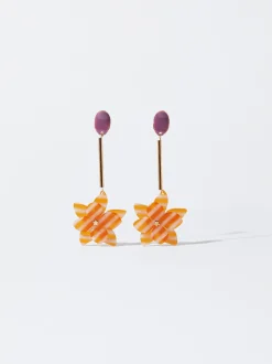 Flower Earrings With Resin|Parfois Outlet