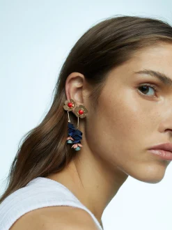 Flower Earrings With Stone|Parfois Online