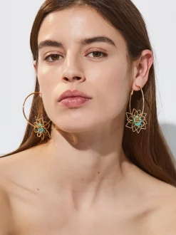 Flower Hoop Earrings|Parfois Best Sale