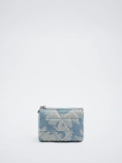 Flower Print Denim Coin Purse|Parfois Shop