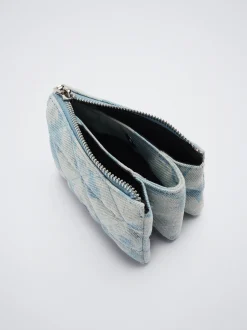 Flower Print Denim Coin Purse|Parfois Shop