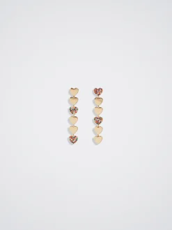 Earrings With Heart And Zirconia|Parfois Online