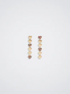 Earrings With Heart And Zirconia|Parfois New