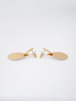 Golden Earrings With Zirconia|Parfois Flash Sale