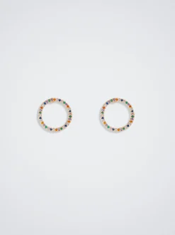 Golden Earrings With Zirconia|Parfois New